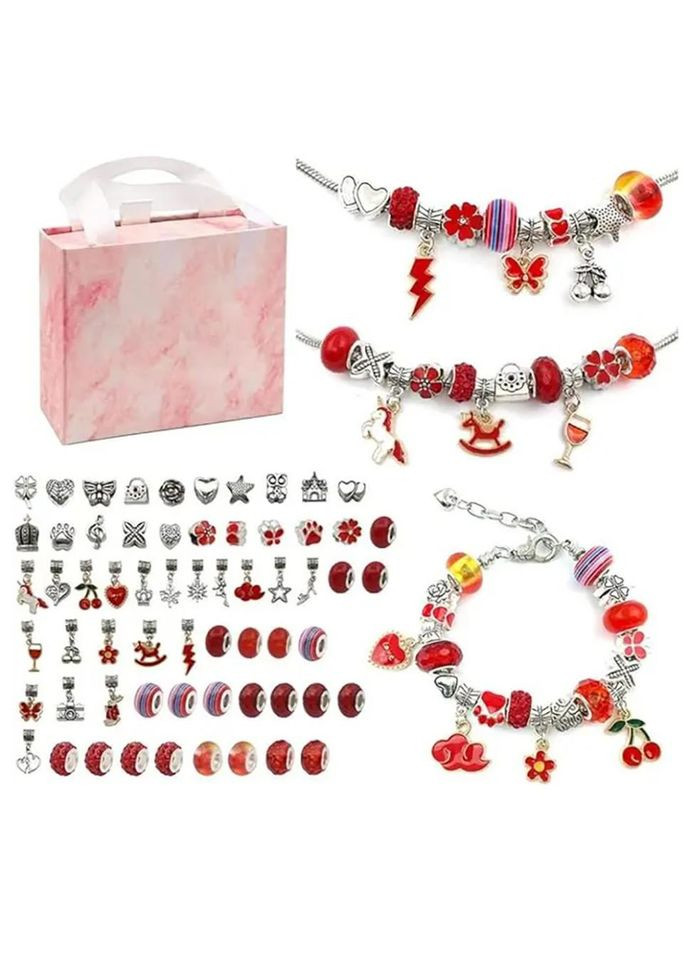 Набір для створення браслетів "Пандора" PDL610-4 червоний No Brand (330603308)