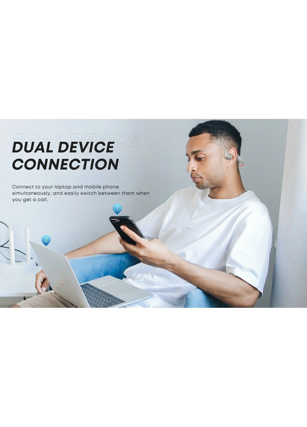 Бездротові спортивні навушники Opetec Race 4 із спрямованим звуком Langsdom (299152835)