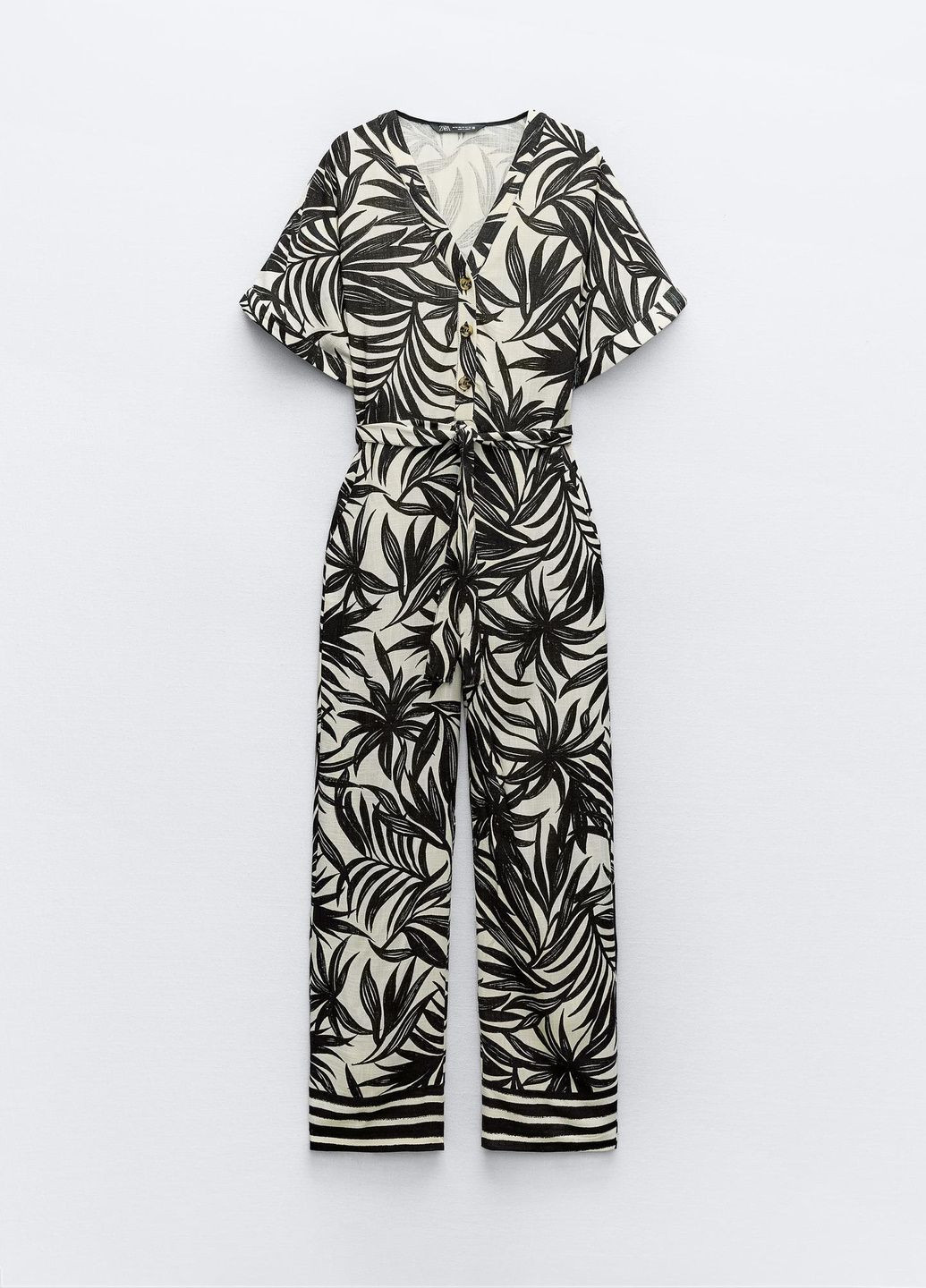 Комбінезон Zara абстрактний молочний кежуал