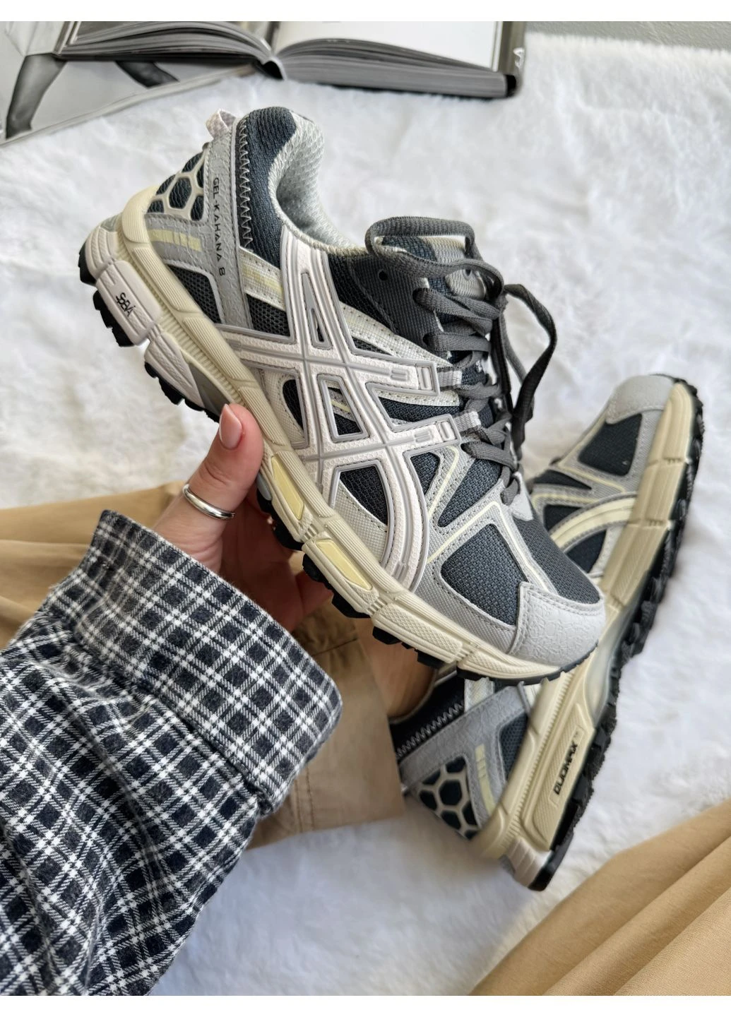КРОСІВКИ ЖІНОЧІ ASICS GEL-KAHANA 8 BLUE/GREY АСІКС ГЕЛЬ КАХАНО 8 СІРІ No Brand сірі демісезони (390381215)