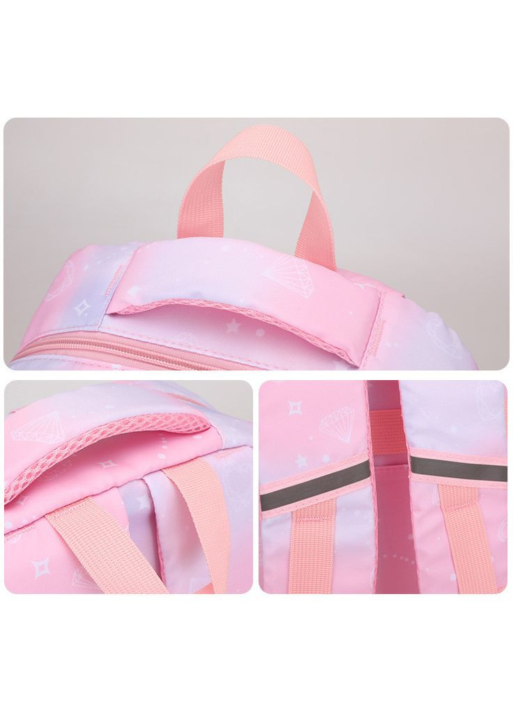 Шкільний рюкзак для дівчинки Yufei в школу 4-9 клас Рожево-фіолетовий нейлоновий водонепроникний портфель 43*30 см Princess (372003686)