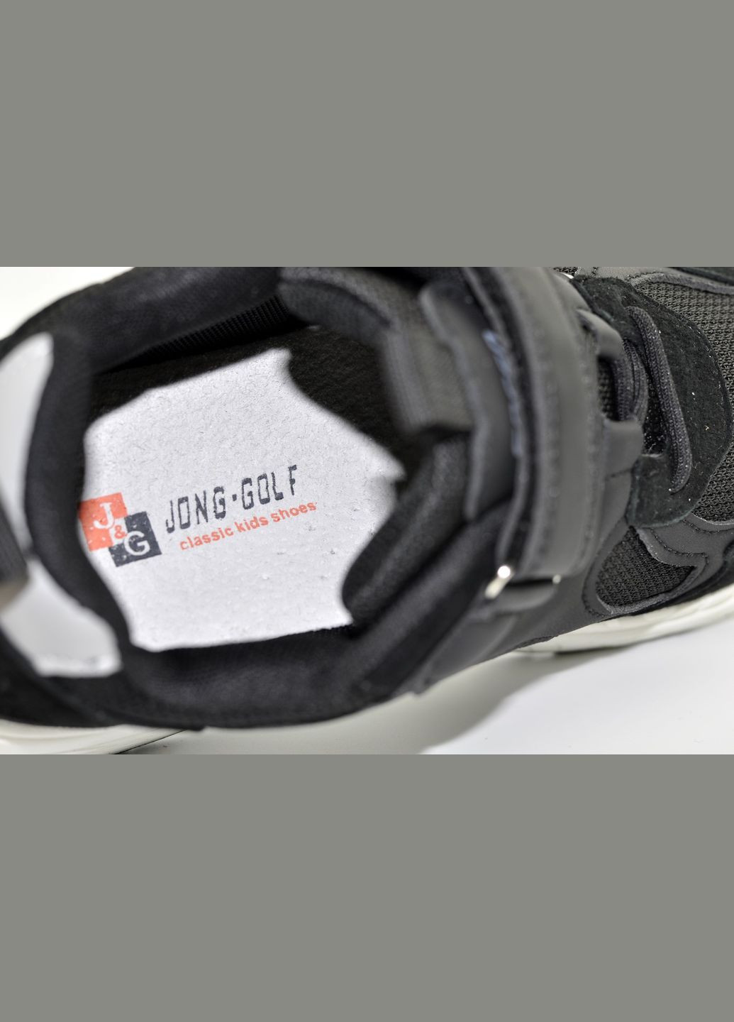 Черно-белые летние детские кроссовки Jong Golf