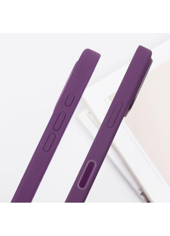 Чохол Silicone case (AAA) з Magsafe та анімацією (button) для Apple iPhone 16 Pro (6.3") Сливовий Epik (372499641)