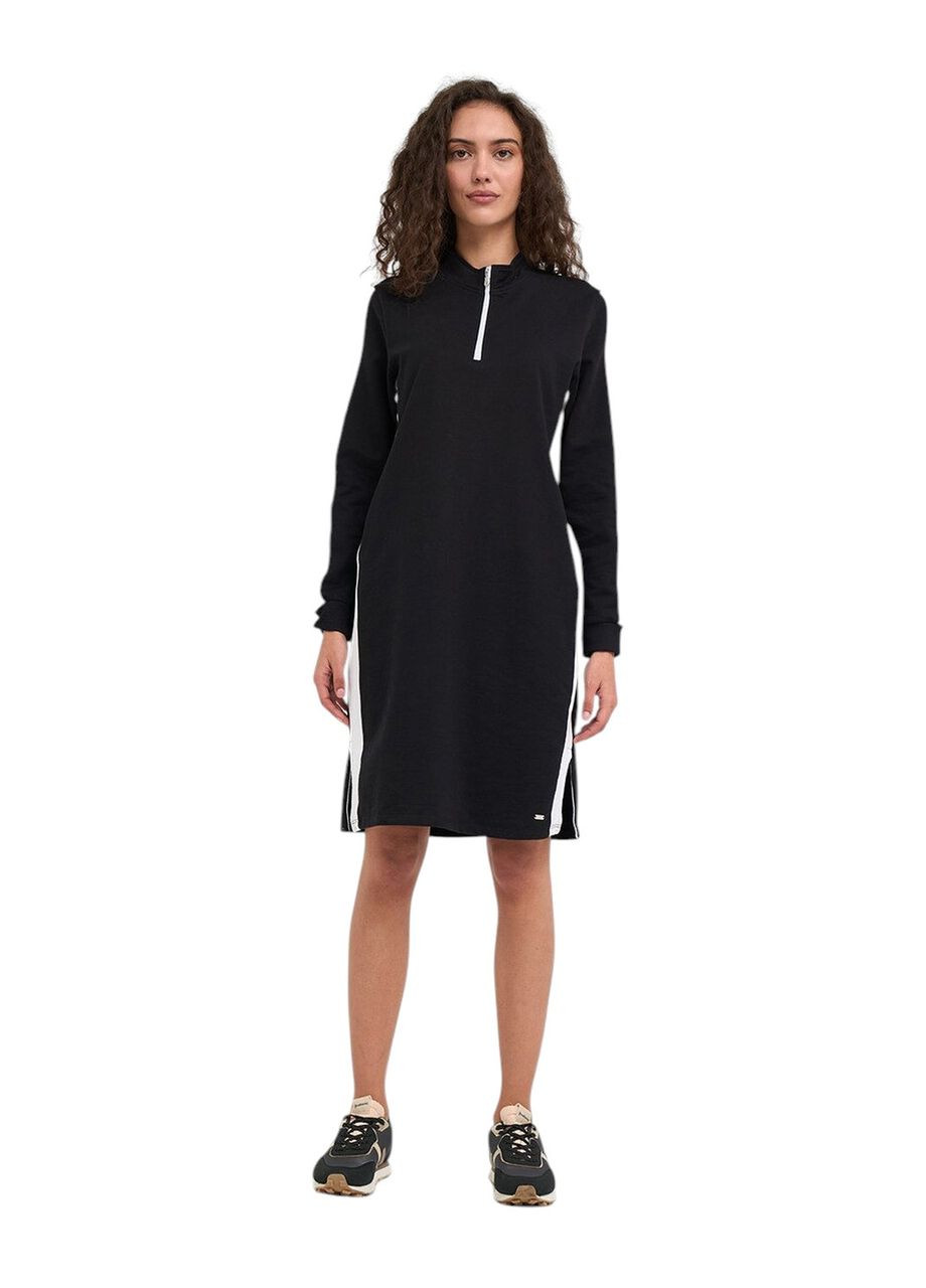 Черное платье-свитшот теплое женское Lee Cooper