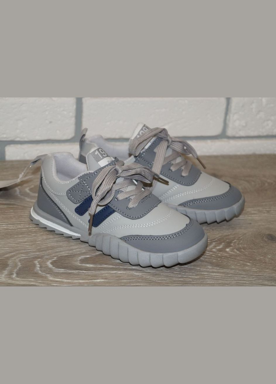 Сірі Осінні кросівки демісезонні для хлопчика сірі Канарейка