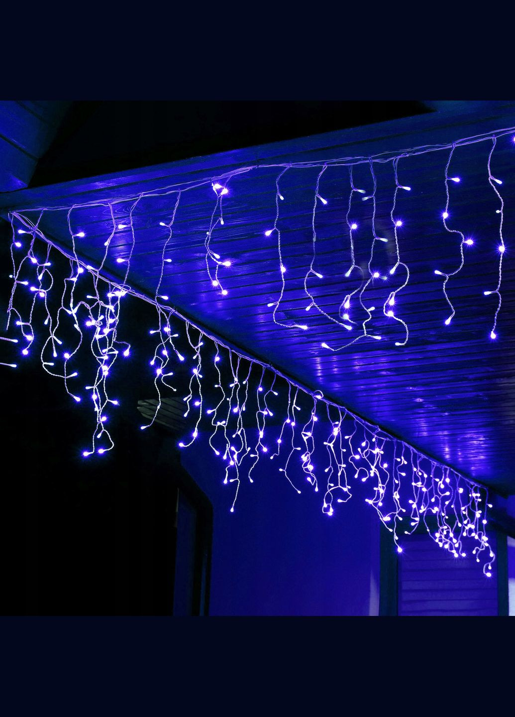 Гирлянда бахрома уличная (наружная) 8 м 200 LED CL0202 Blue Springos (322063147)