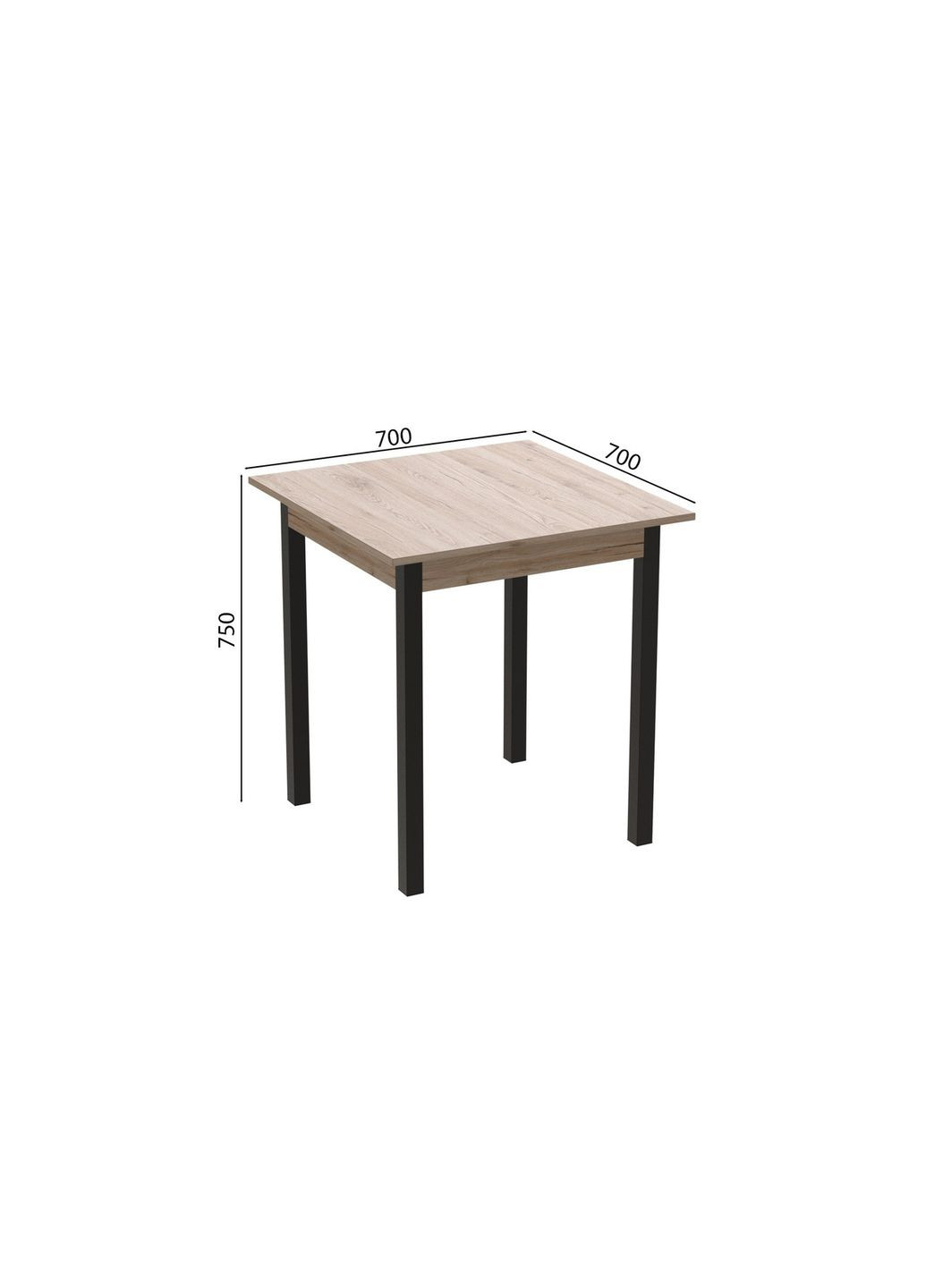 Стол кухонный Диего 75x70x70 ДСП Сан-Марино 16мм (FRD-105652) Ferrum-decor (365445281)