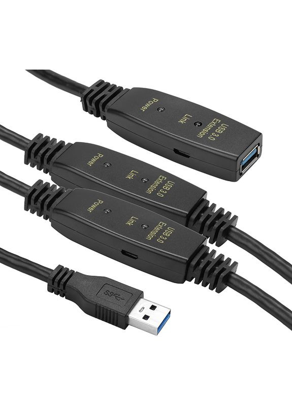 Активный удлинитель USB 3.0 AM – AF, 20 м PowerPlant (360404539)