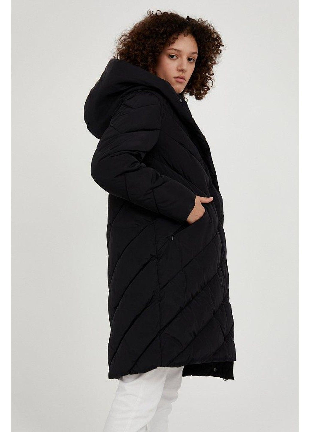 Черная зимняя зимнее пальто a20-11005-200 Finn Flare