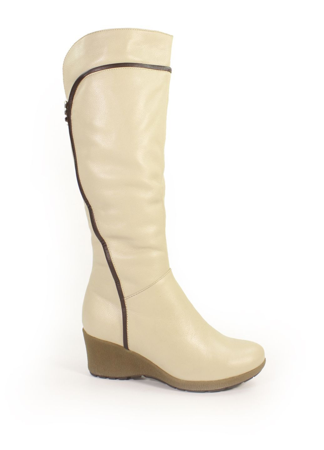 Зимние зимние кожаные сапоги на натуральном меху It-Girl