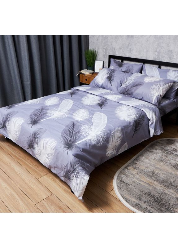 Комплект постільної білизни Бязь Gold Люкс «» Сімейний 143х210х2 наволочки 2х40х60 (MS-820006920) Moon&Star Soft Plumes (356115504)