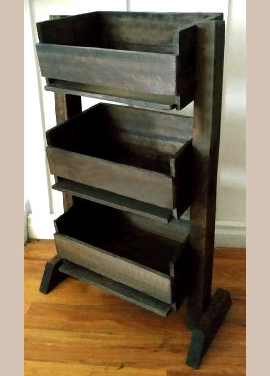 Стелаж для овочів і фруктів з дерева Баскус мокко (ЯХТ-005310) No Brand (327850557)