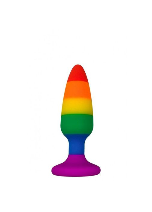 Анальна пробка Hiperloo Silicone Rainbow Plug S Wooomy (291441878)