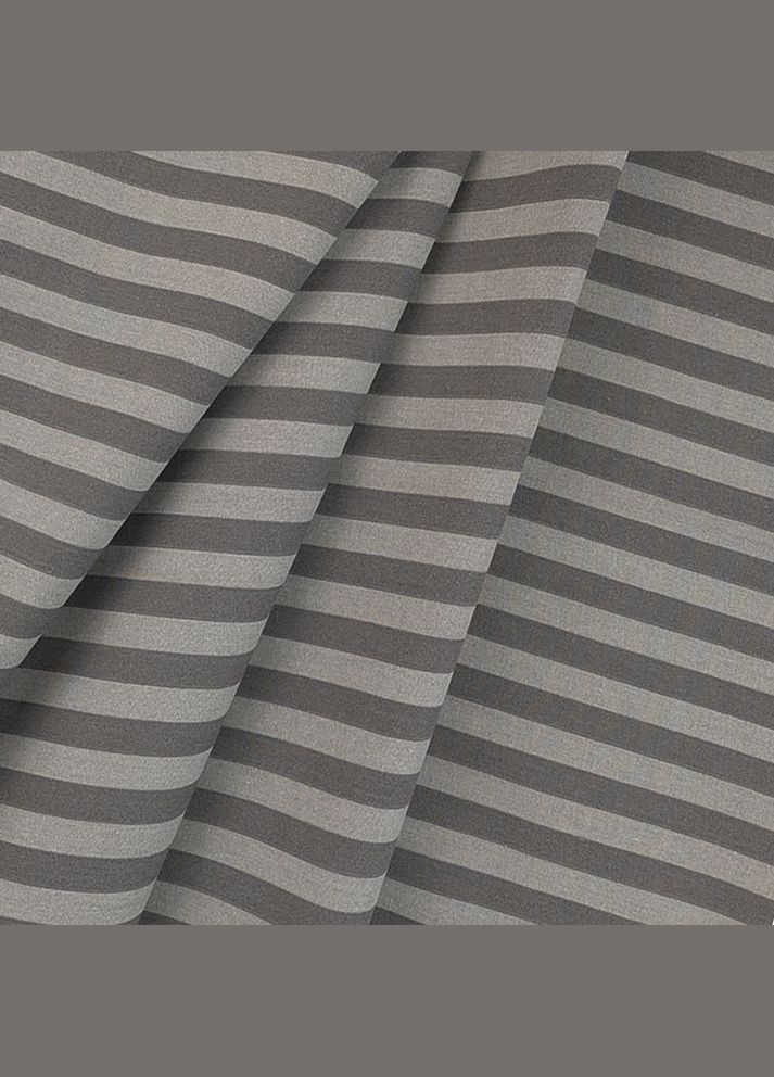 Постільна білизна Бязь Gold Смужка Сіра/темно-сіра Євро Love You (325827442)