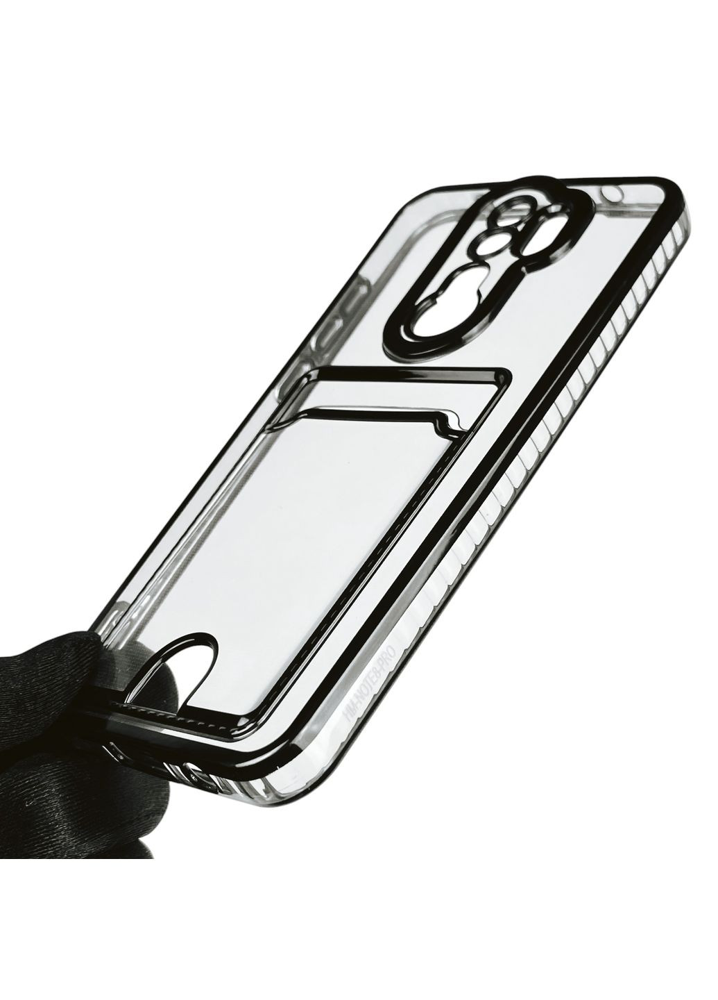 Чехол для Redmi Note 8 Pro с чёрной окантовкой с карманом для карт на сяоми редми нот 8 про чёрный Xiaomi (366019538)