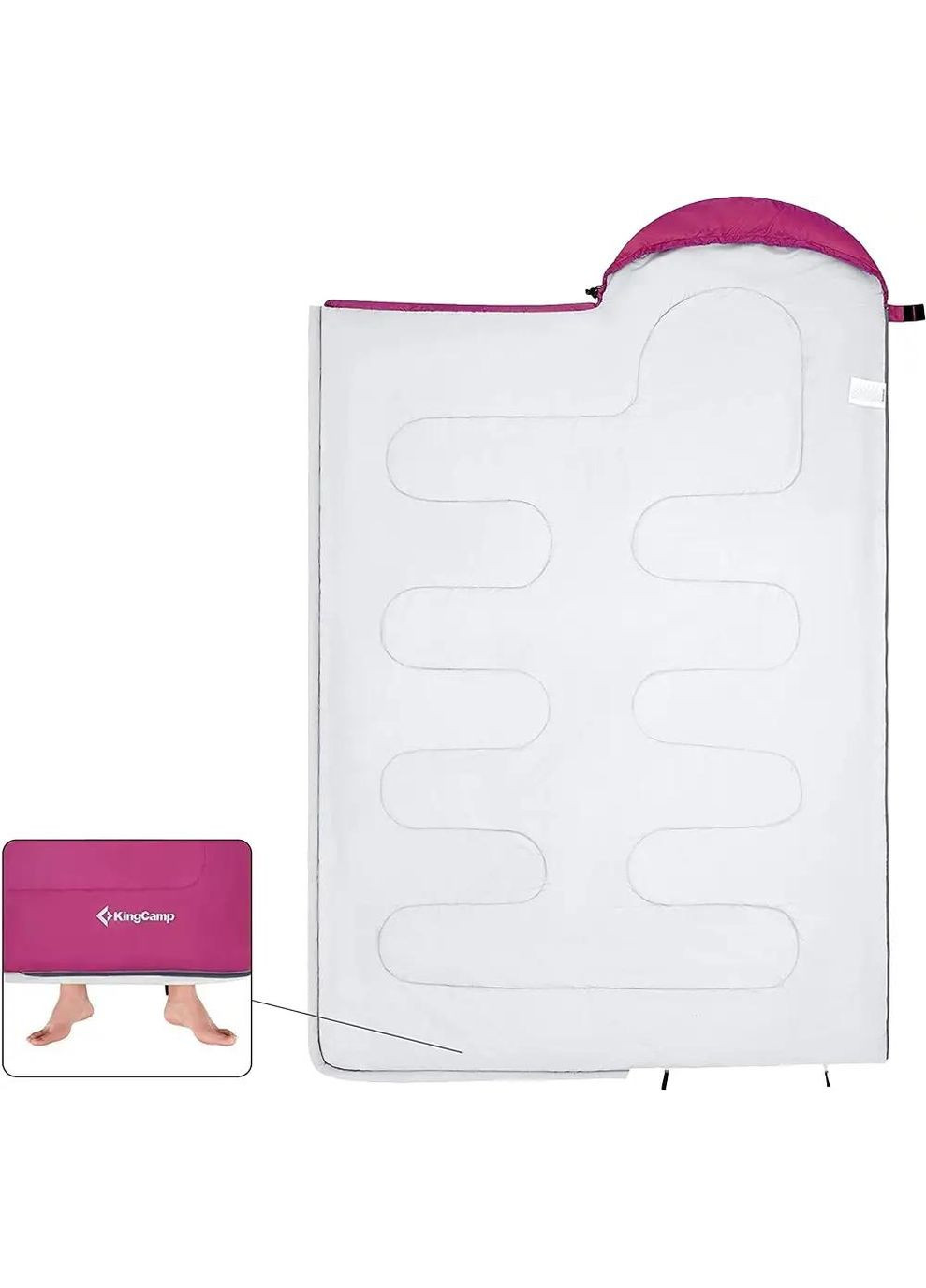 Спальный мешок Oasis 250 Rosered KingCamp (356504637)