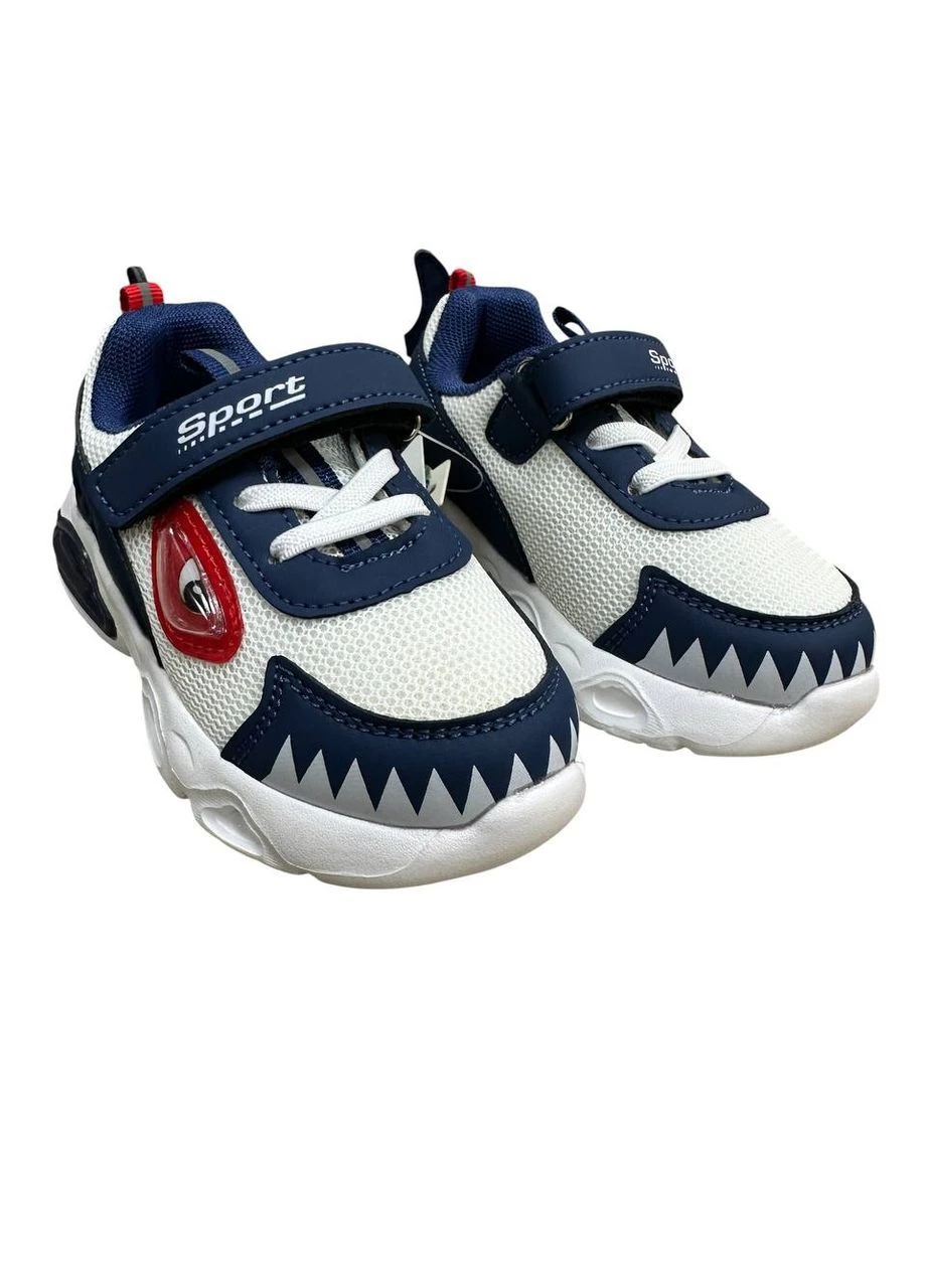 Кросівки дитячі з підсвіткою LED “Shark” синьо-білі Tom.M (389532304)