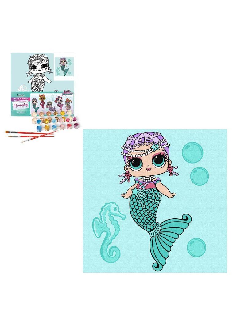 Набір для розпису по номерах для дітей "L.O.L. Surprise! Mermaids Merbaby" 40х40см Ідейка (332944849)