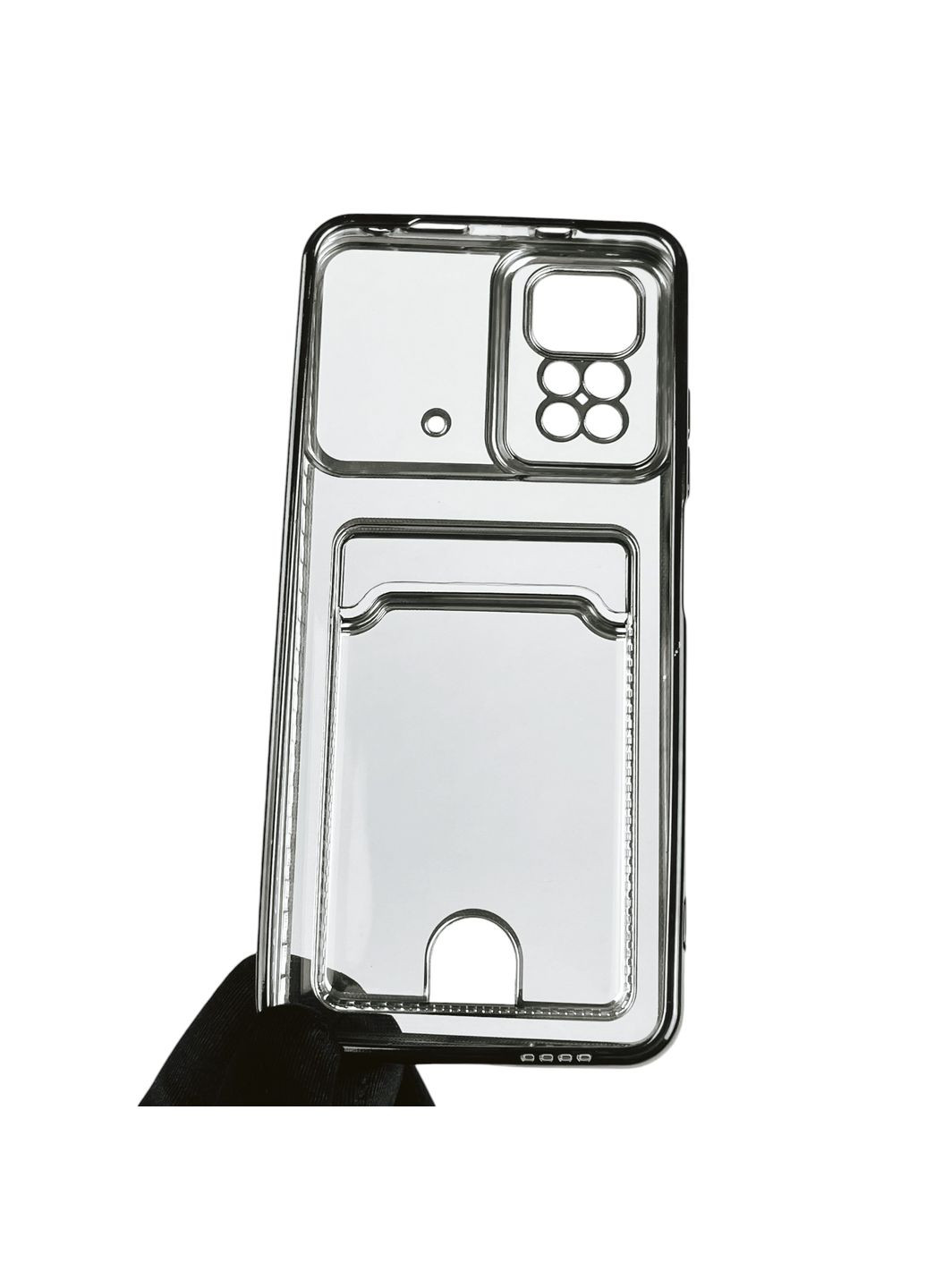 Чехол для Redmi Note 11 4G с чёрной окантовкой с карманом для карт на сяоми редми нот 11 чёрный Xiaomi (366019269)