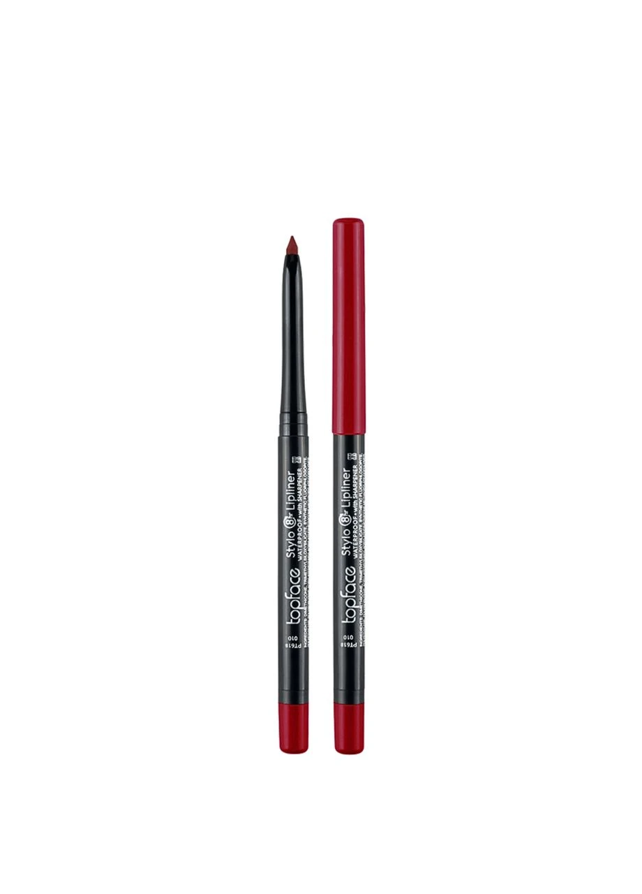 Олівець для губ водостійкий Stylo Lipliner матовий № 010 Бургунді (PT618) TopFace (382732866)