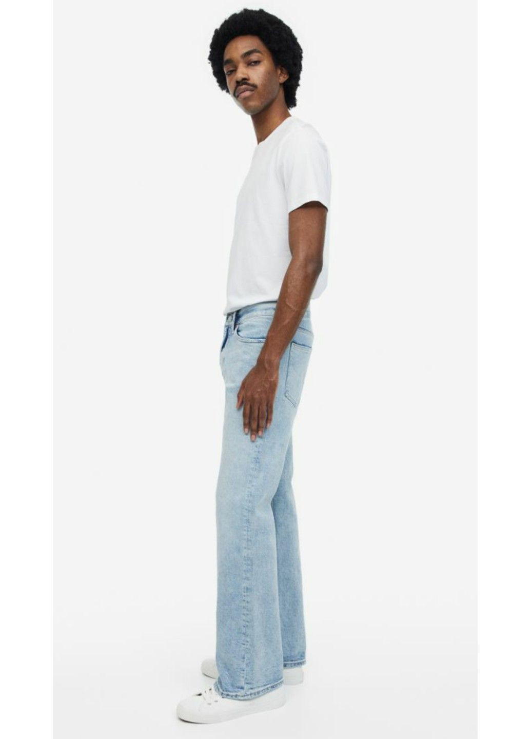 Чоловічі завужені джинси кльош Н&М (56019) W33 L32 Блакитні H&M (289797869)