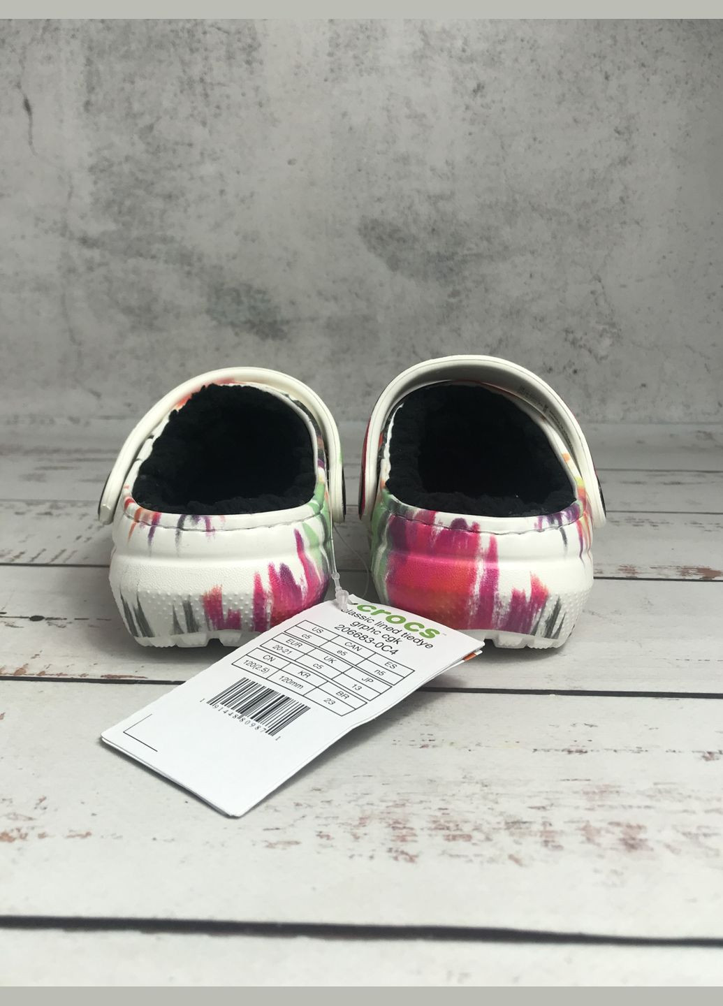 Крокси дитячі CROCKS Lined Tie Dye Original Різнобарвний (661) Crocs (335057485)