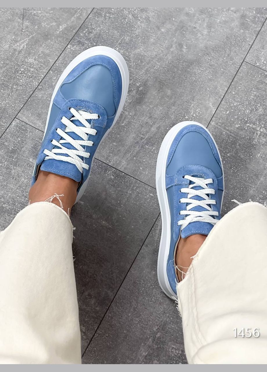 Голубые демисезонные практические кроссовки No Brand