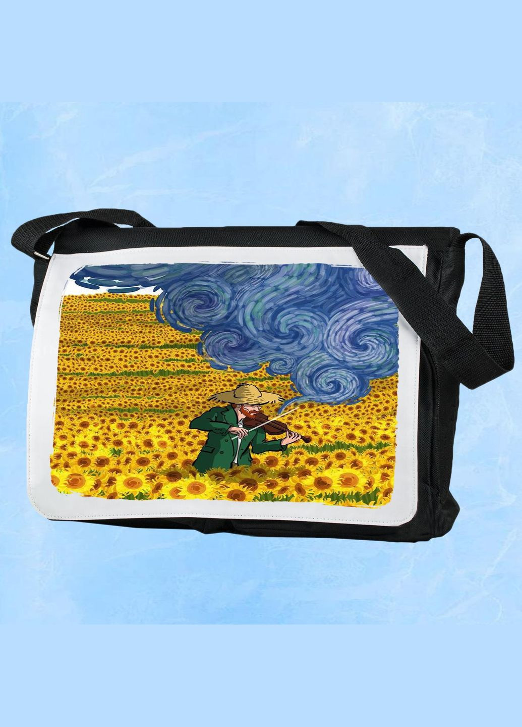 Мужская (женская) сумка через плечо для спортзала дорожная универсальная Art #215 Черный No Brand (322119406)