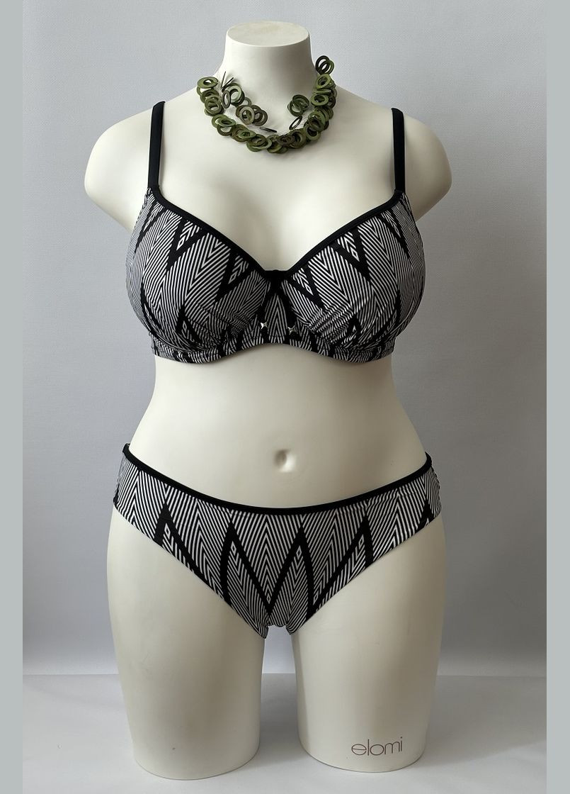 Чорно-білий літній купальник роздільний 6590-6595 роздільний Fantasie Geneva