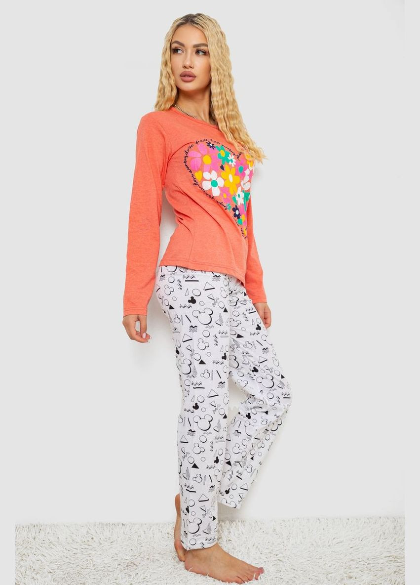 Помаранчева піжама жіноча з принтом,, 243r1051 Ager