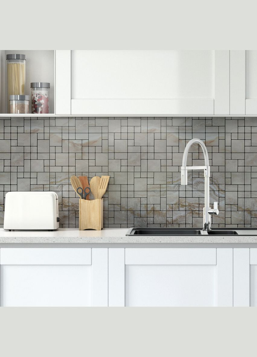 Самоклеюча PET мозаїка 30x30CMx4MM (D) SW-00001656 Бежевий Sticker Wall (298284402)