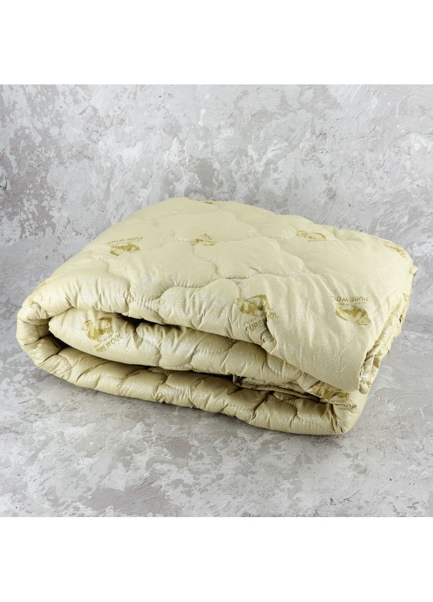 Одеяло закрытое овечья шерсть (Микрофибра) PURE WOOL Двуспальное 175х210 55084 Moda (365964682)