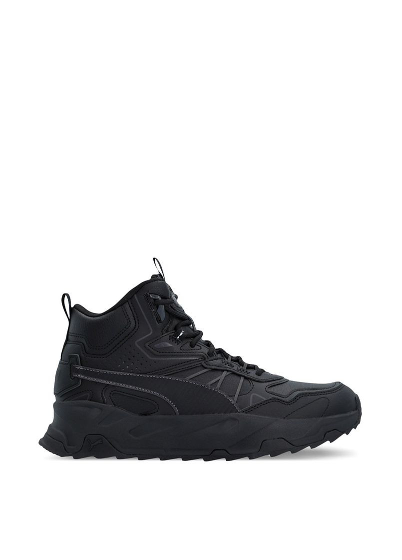 Черные осенние мужские ботинки 393985-03 черный кожа Puma