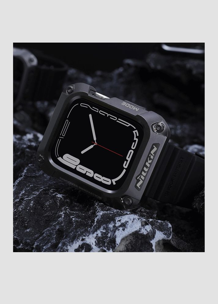 Захисний чохол з ремінцем DynaGuard Wristband Case для Apple Watch 45 mm (7 / 8 / 9 Series) Black Nillkin (324234804)