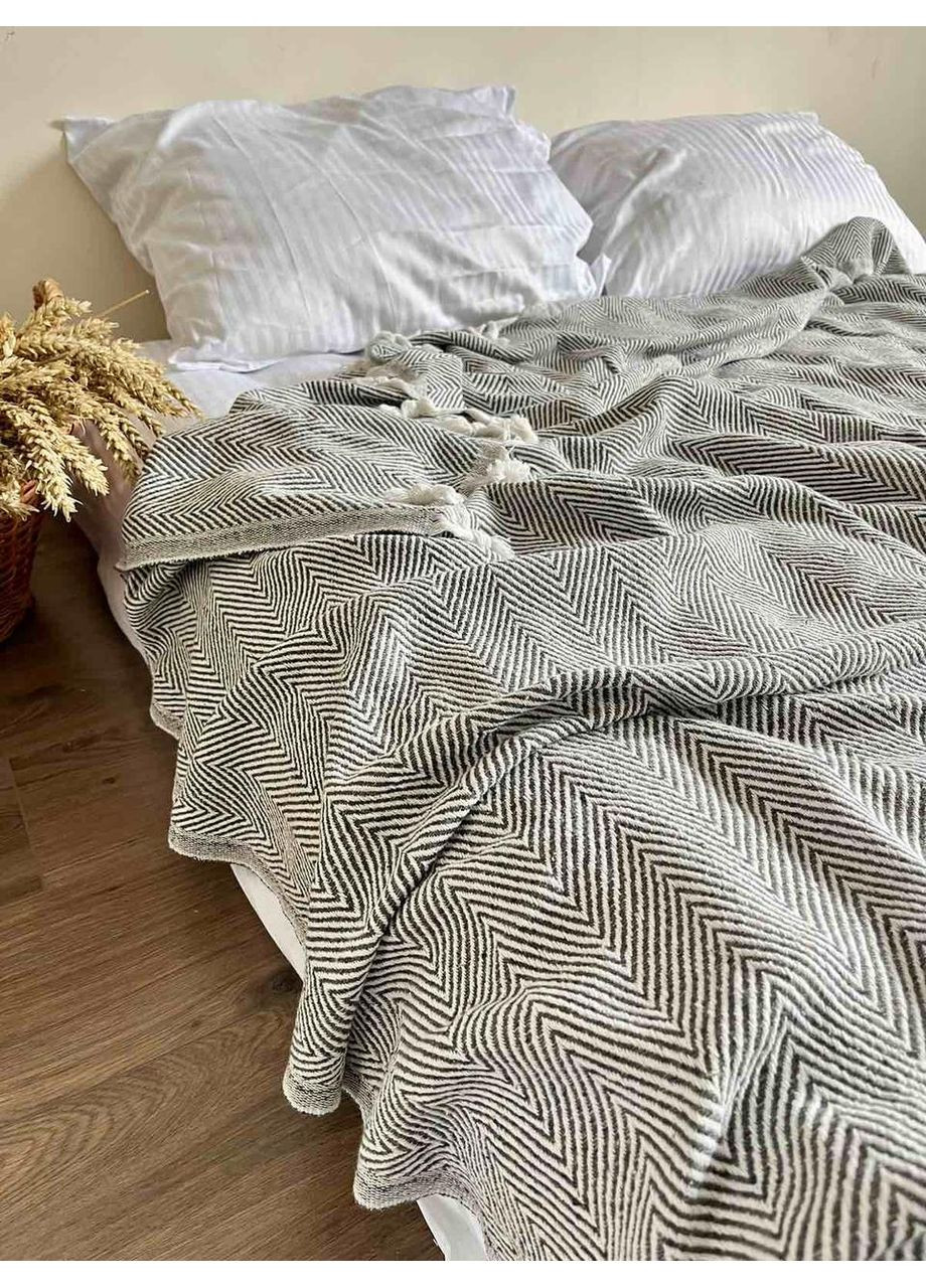 Покривало бавовняне темносірий колір 200х230 см ZEINTEX Danmark (315347280)