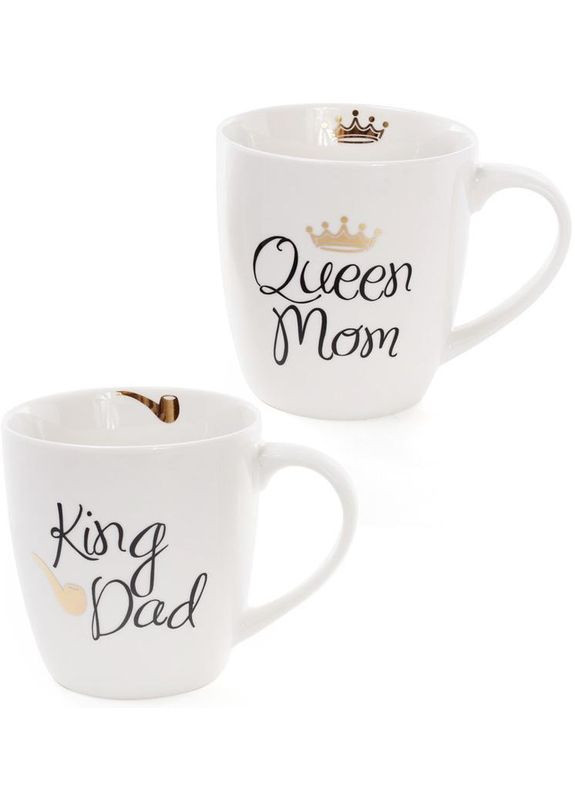 Кружка фарфоровая "Моя королевская семья" 520мл ("King Dad"&"Queen Mom") Bona (330136862)