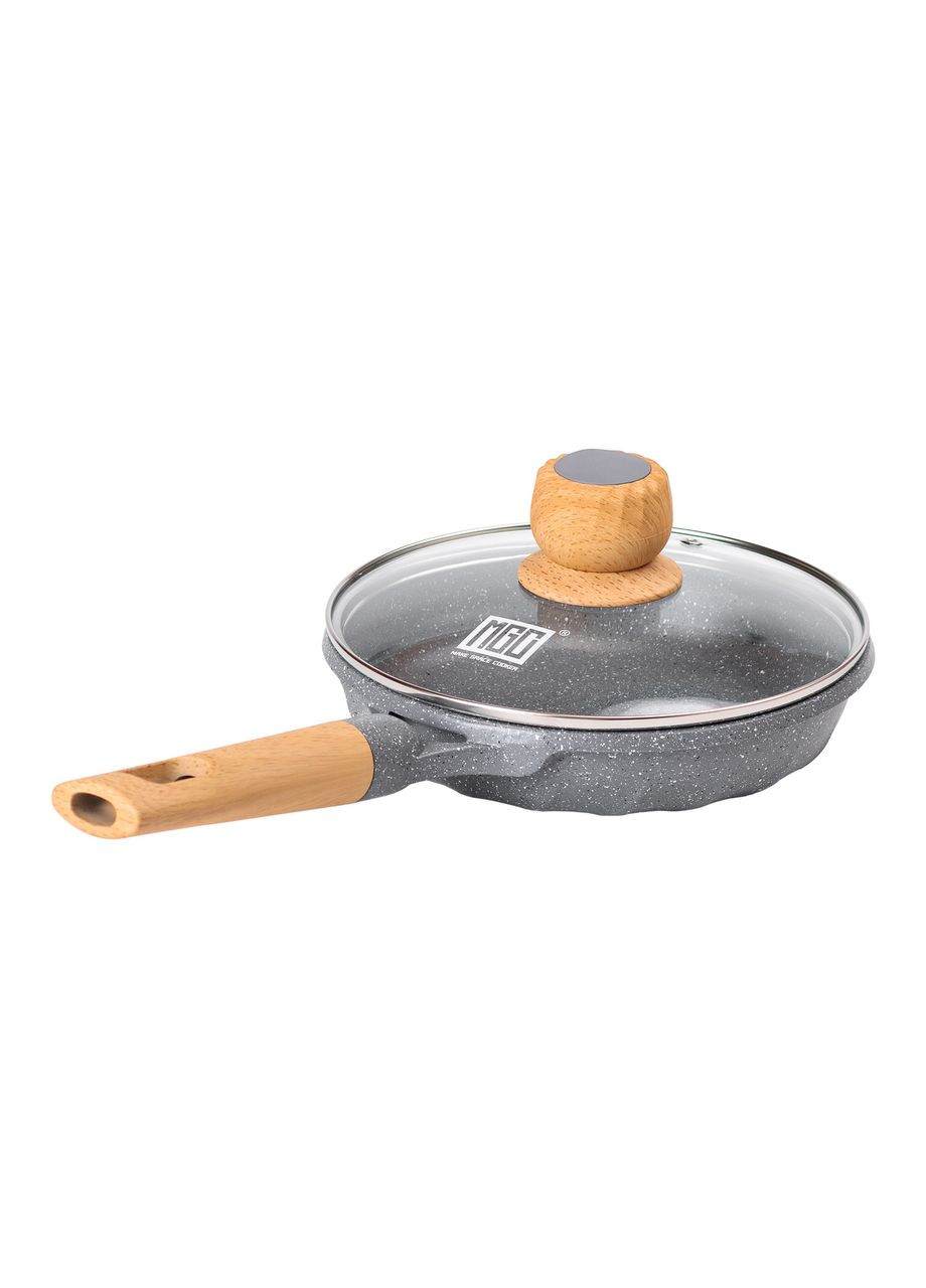Мармурова алюмінієва сковорода з антипригарним покриттям 1 літр Ø 20 см сіра MGC HP-4-421G Jooki (358705625)