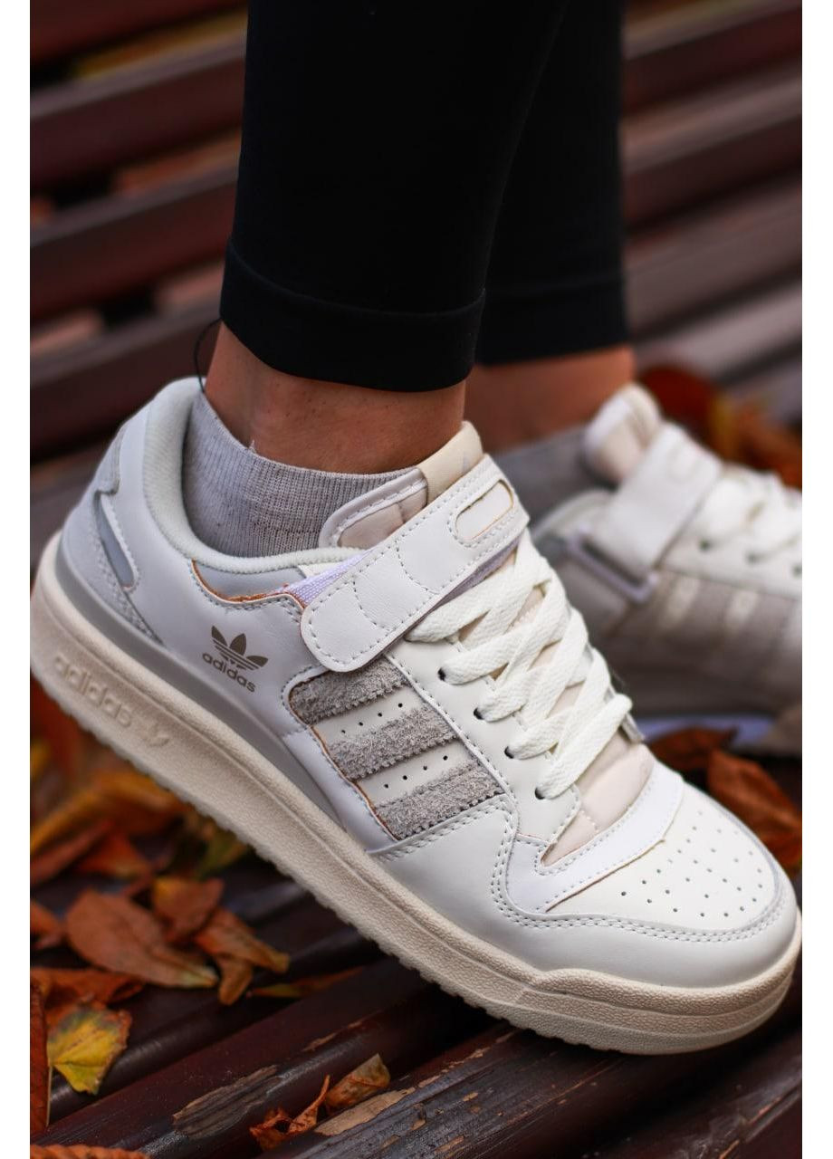 Бежеві Осінні кросівки чоловічі adidas forum beige адідас форум No Brand
