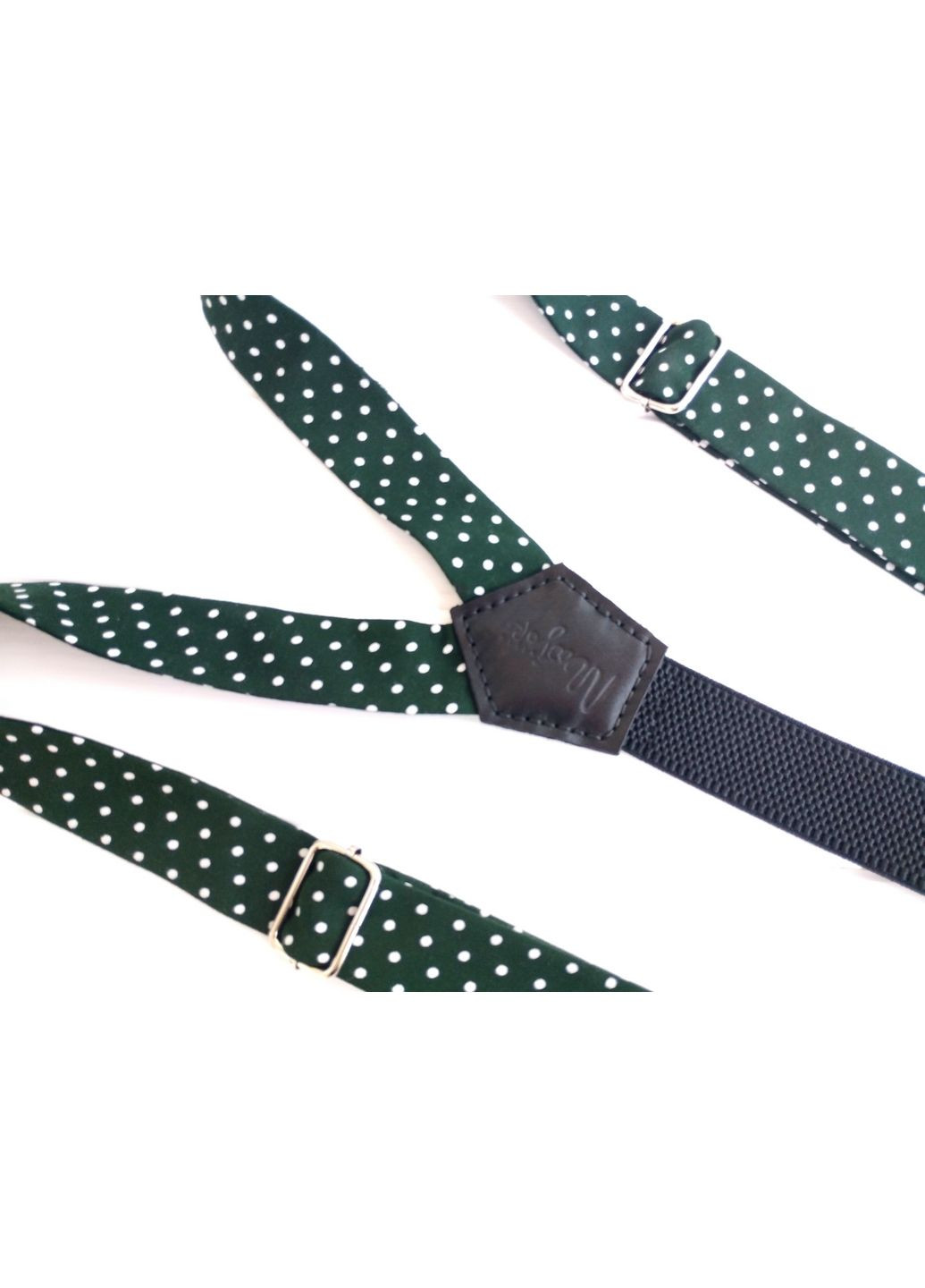 Зеленые подтяжки на пуговицах и бабочка Major Style (367982954)