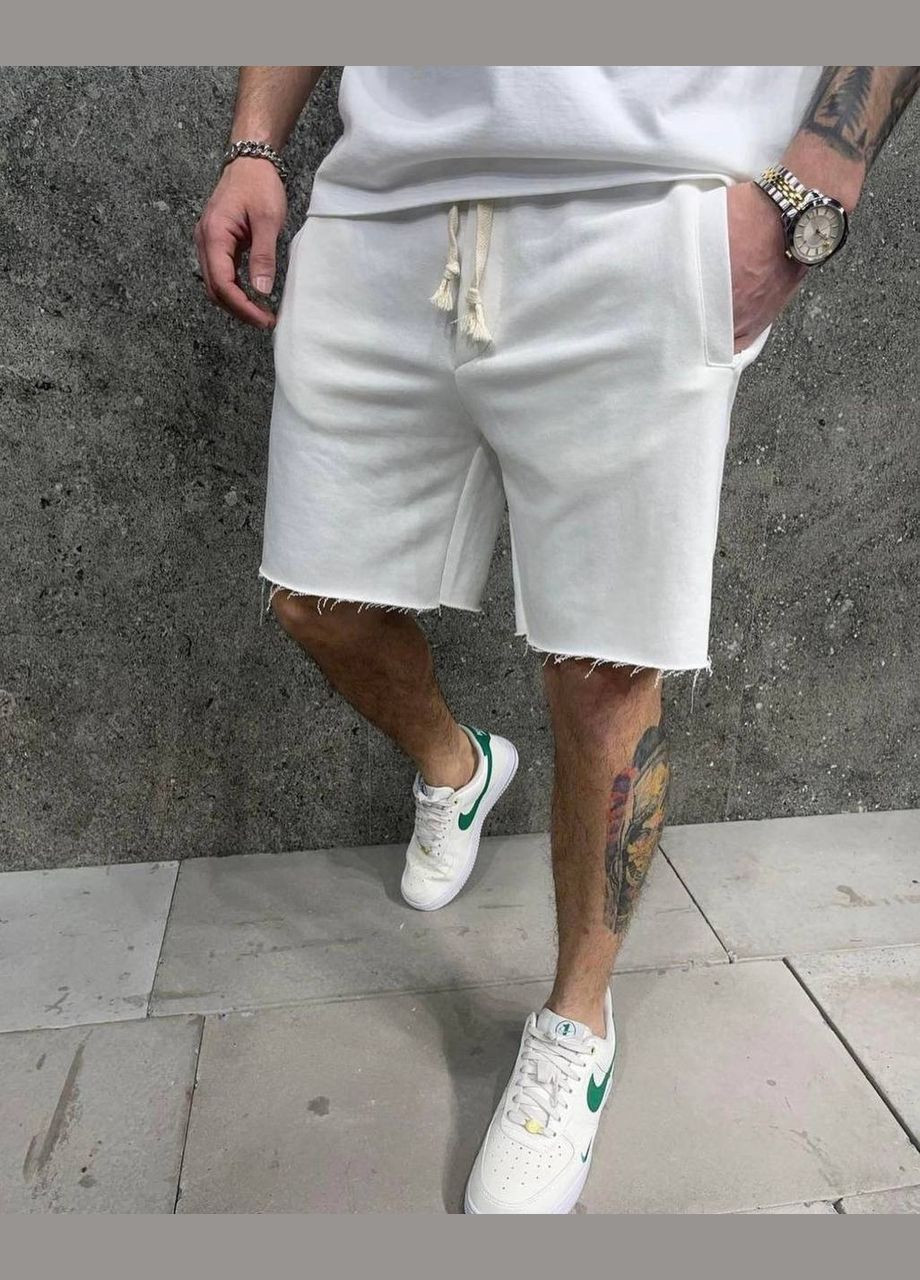 Мужские шорты с карманами цвет белый р.44/46 451573 New Trend (282933039)