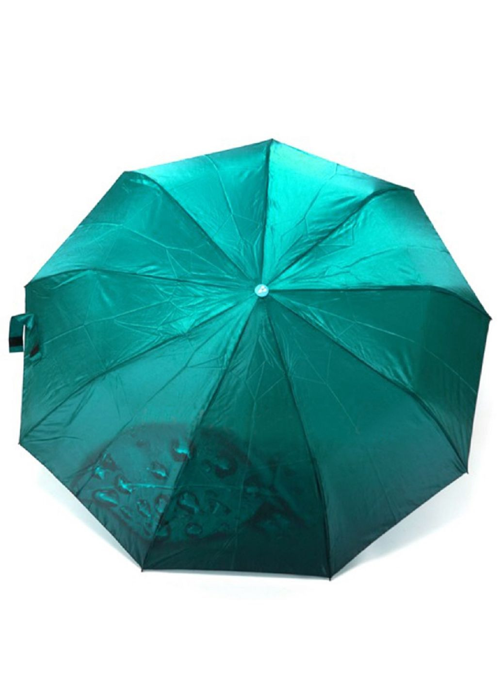 Бирюзовый зонт полуавтомат на 9 спиц Silver Rain средний система антиветер (353873146)