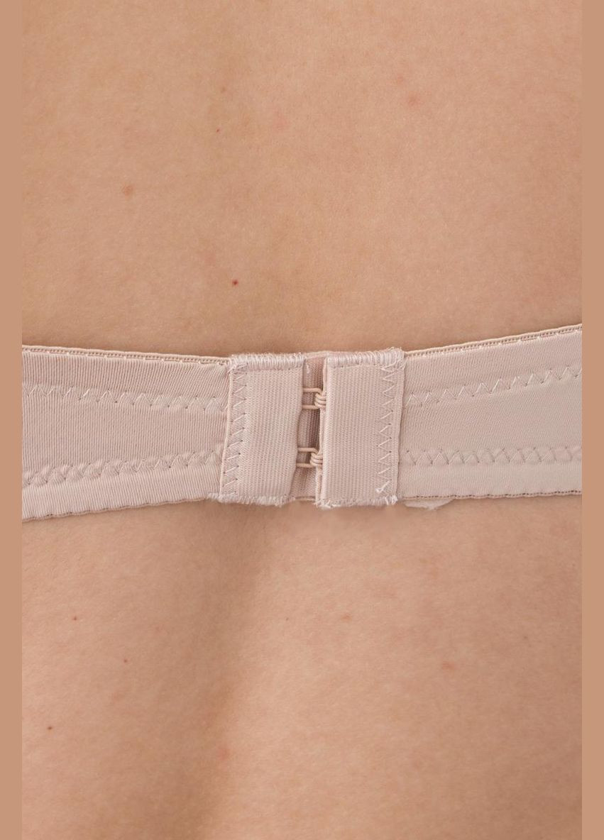 Бежевый брасьер классический бюстгальтер Giulia с косточками микрофибра