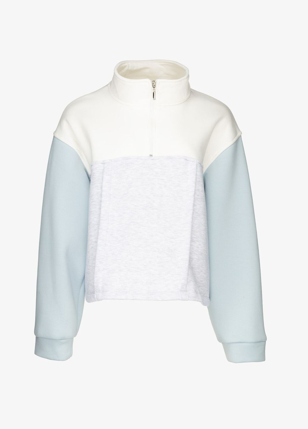 Комбинированный свитшот женский 83590 shop (2000990776273) Crep (364685421)