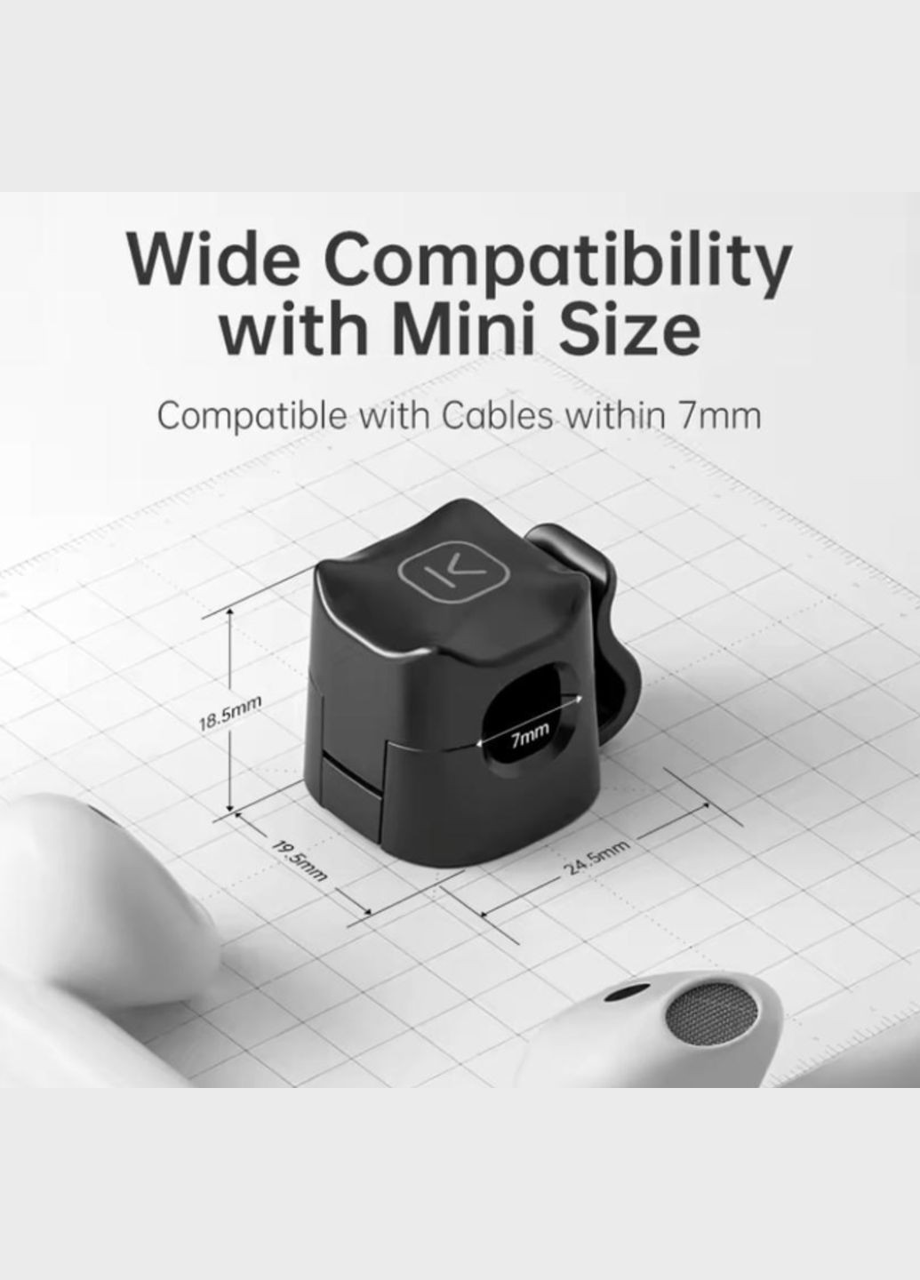 Органайзер держатель кабеля клипса хомут фиксатор зажим для провода 6 штук Черный Velcro (340276160)