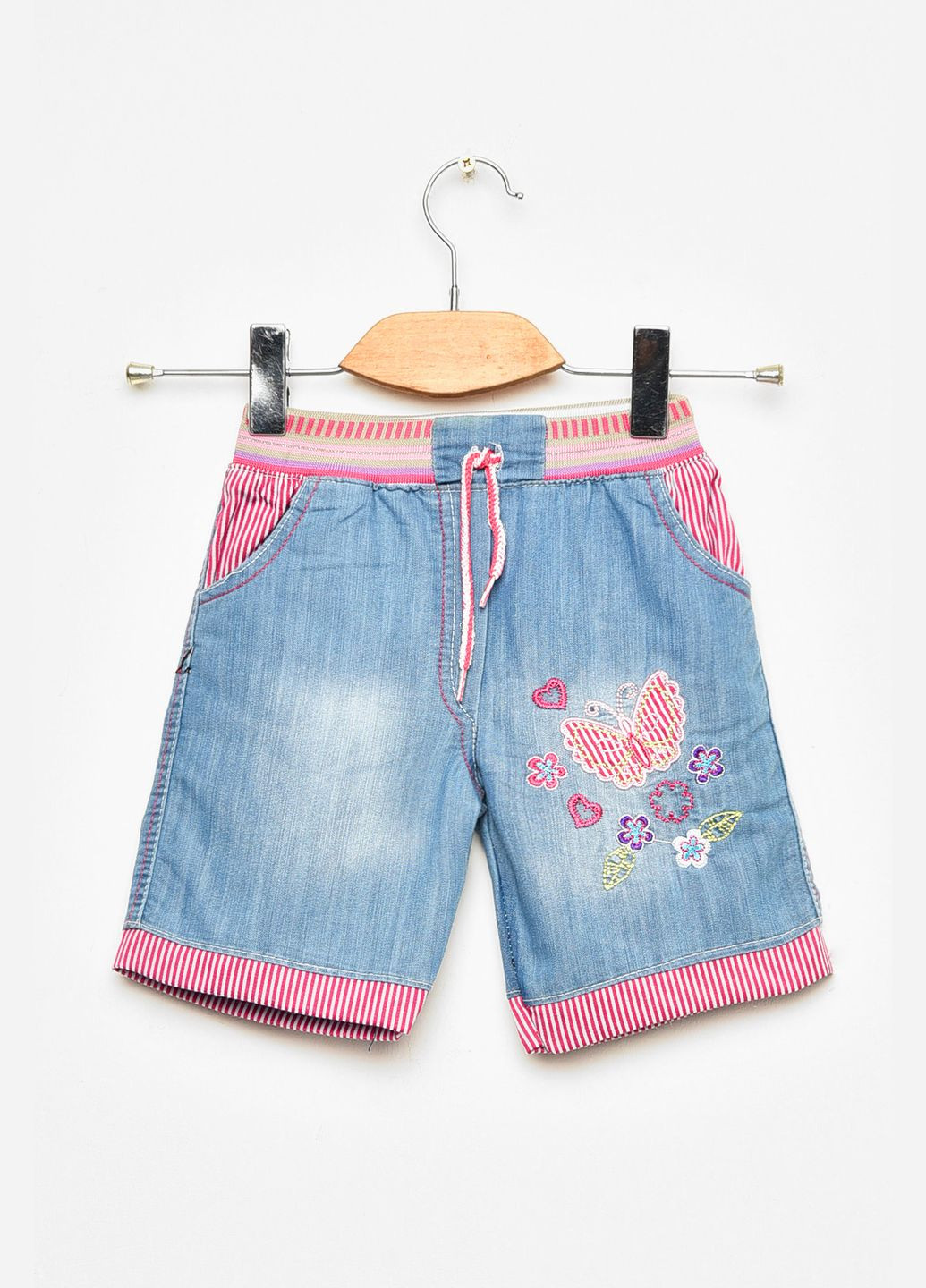 Шорты джинсовые детские для девочки голубого цвета Let's Shop (333799160)