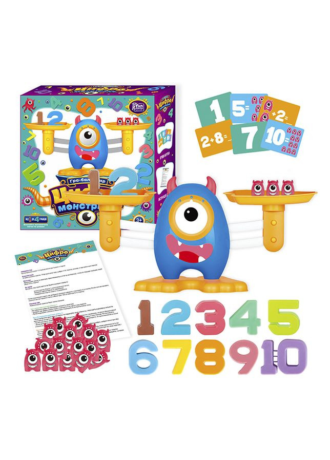 Игра-балансир "Цифро Монстрики" цвет разноцветный CB-00245716 Fun Game (314889028)