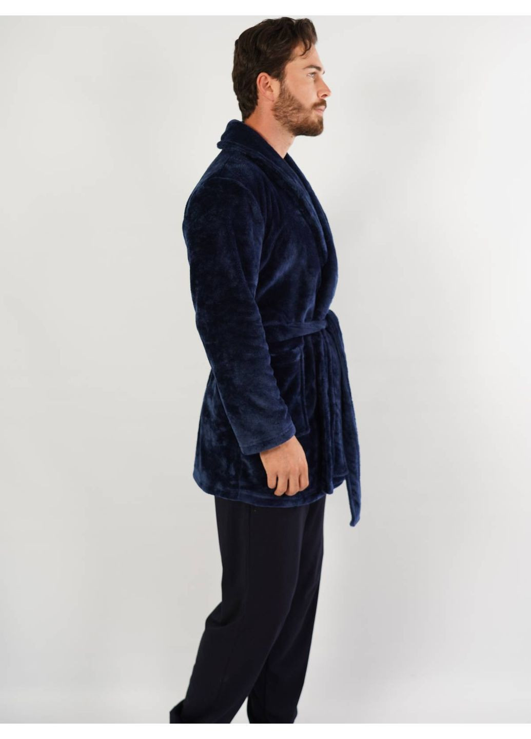 Халат махровый на запах с длинным рукавом мужской Vienetta (370434421)