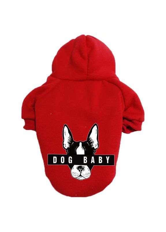 Толстовка для собак на флісі Dog baby червоного кольору розмір XL No Brand (299840441)