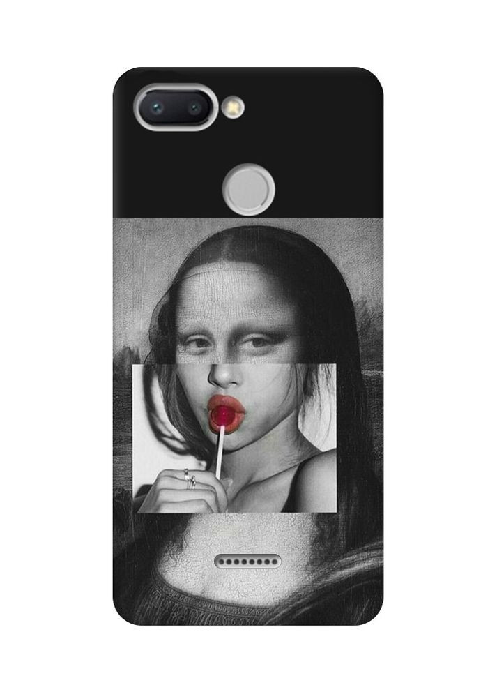 Матовый чехол на Xiaomi Redmi 6:: Современная Мона Лиза (принт 351) Creative (360669504)
