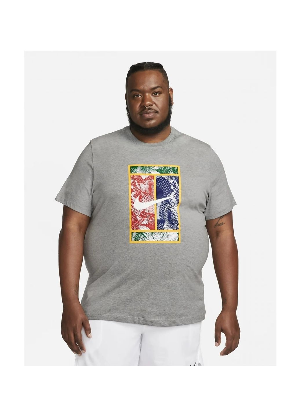 Сіра футболка чоловіча m nkct tee heritage grey dz2637-063 Nike